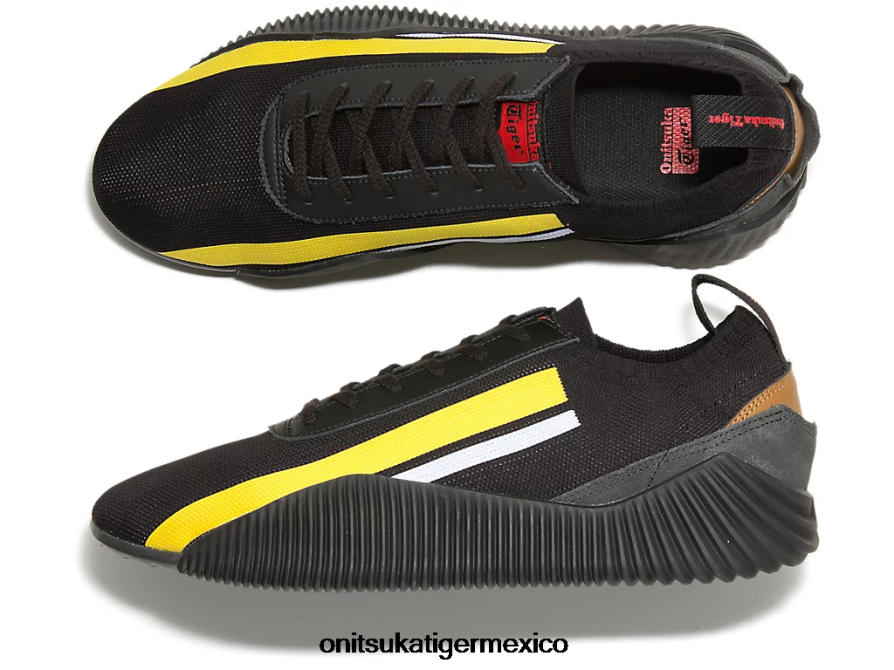 Onitsuka Tiger zapatos 4P8D6N246 negro/amarillo vibrante unisexo tejido acromount