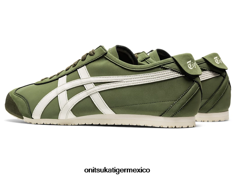 Onitsuka Tiger zapatos 4P8D6N260 verde manto/crema unisexo México 66