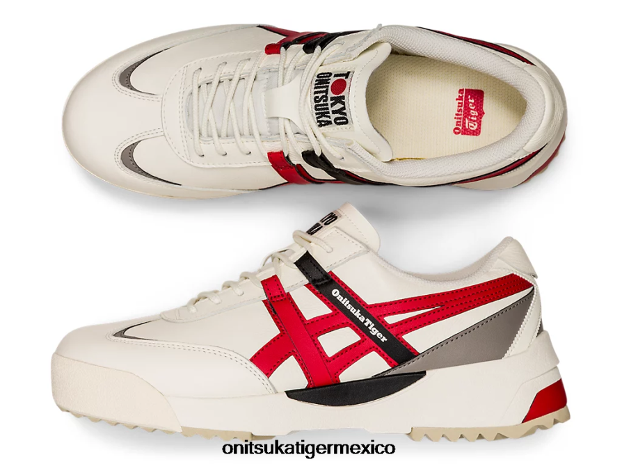 Onitsuka Tiger zapatos 4P8D6N265 crema/rojo clásico unisexo delegación ex