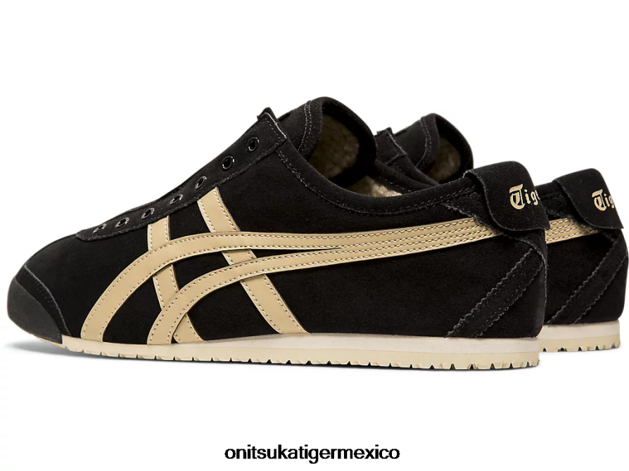 Onitsuka Tiger zapatos 4P8D6N348 crepé negro/madera unisexo México 66 sin cordones