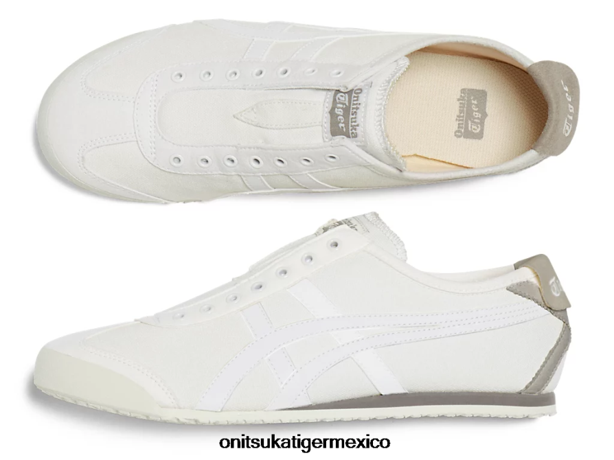Onitsuka Tiger zapatos 4P8D6N35 blanco unisexo México 66 sin cordones