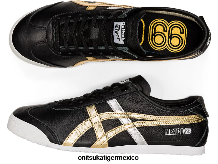 Onitsuka Tiger zapatos 4P8D6N357 oro negro unisexo México 66