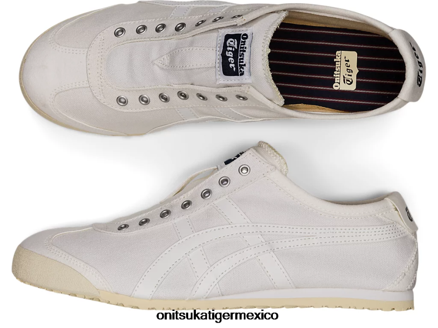 Onitsuka Tiger zapatos 4P8D6N359 blanco unisexo México 66 sin cordones