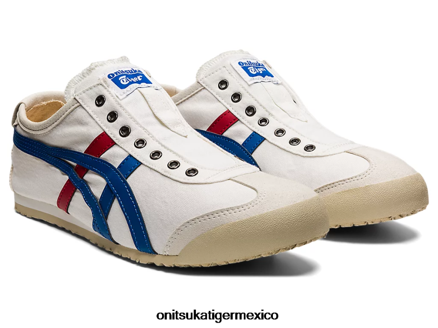 Onitsuka Tiger zapatos 4P8D6N361 blanco/tricolor unisexo México 66 sin cordones