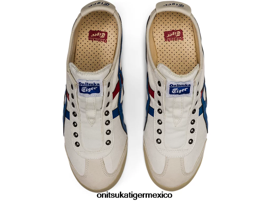 Onitsuka Tiger zapatos 4P8D6N361 blanco/tricolor unisexo México 66 sin cordones