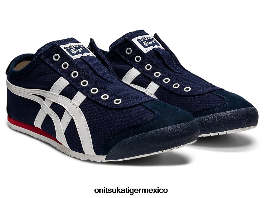 Onitsuka Tiger zapatos 4P8D6N362 azul marino/blanco roto unisexo México 66 sin cordones