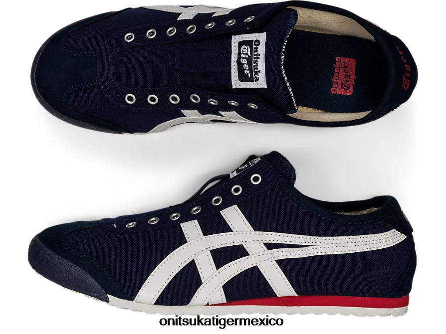 Onitsuka Tiger zapatos 4P8D6N362 azul marino/blanco roto unisexo México 66 sin cordones