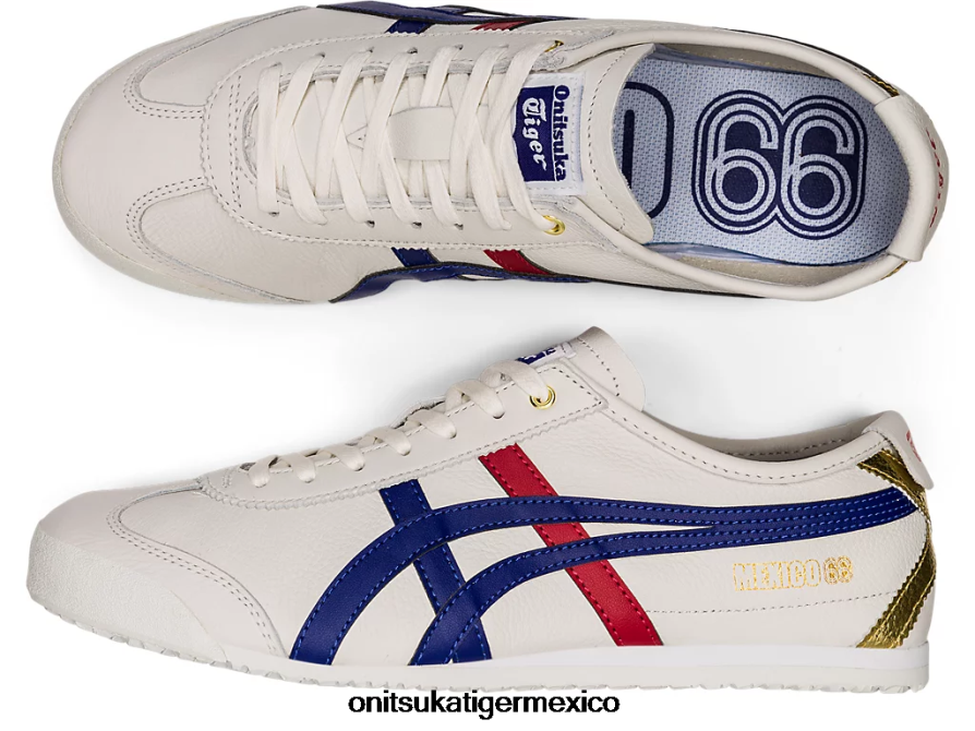 Onitsuka Tiger zapatos 4P8D6N363 blanco/azul oscuro unisexo México 66