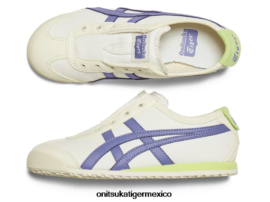Onitsuka Tiger zapatos 4P8D6N44 crema/azul ultramarino unisexo México 66 sin cordones