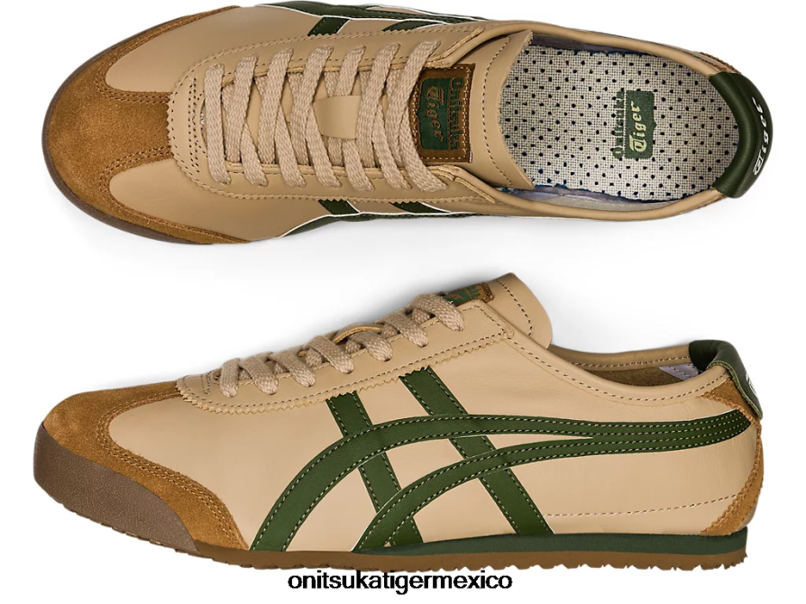 Onitsuka Tiger zapatos 4P8D6N5 beige/verde hierba unisexo México 66