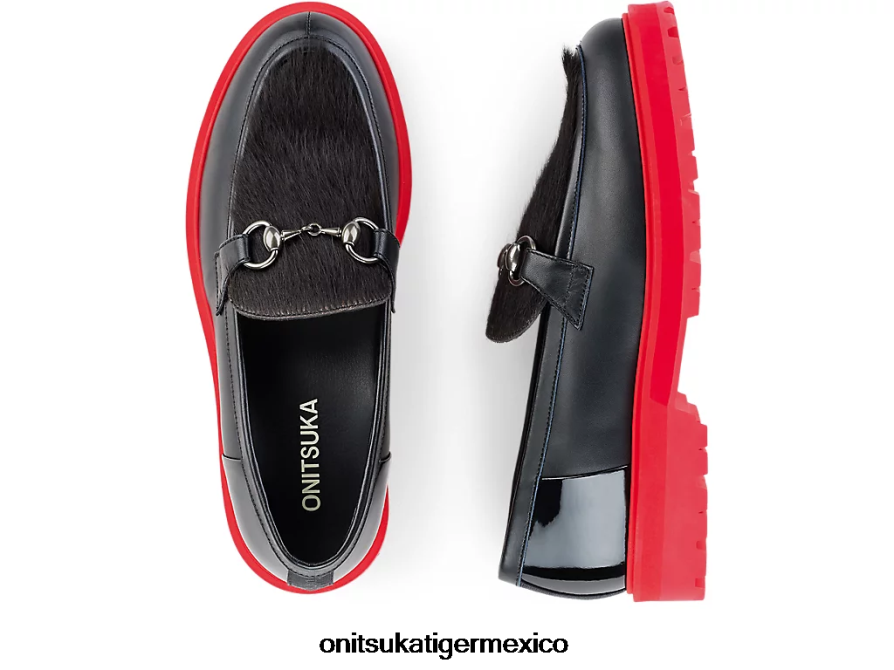 Onitsuka Tiger zapatos 4P8D6N540 negro/rojo clásico mujer poco holgazán