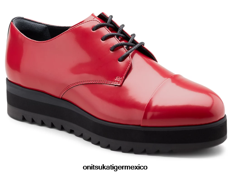 Onitsuka Tiger zapatos 4P8D6N548 rojo remolacha mujer derby