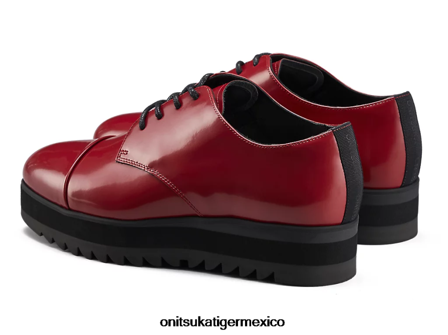 Onitsuka Tiger zapatos 4P8D6N548 rojo remolacha mujer derby