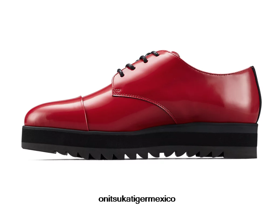 Onitsuka Tiger zapatos 4P8D6N548 rojo remolacha mujer derby