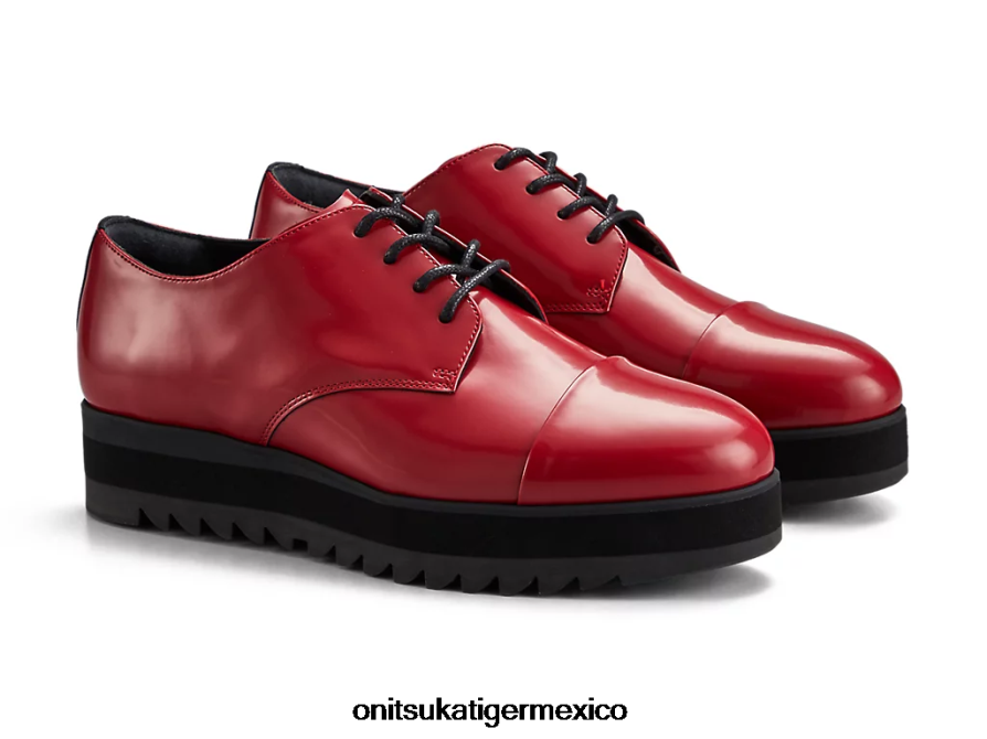 Onitsuka Tiger zapatos 4P8D6N548 rojo remolacha mujer derby