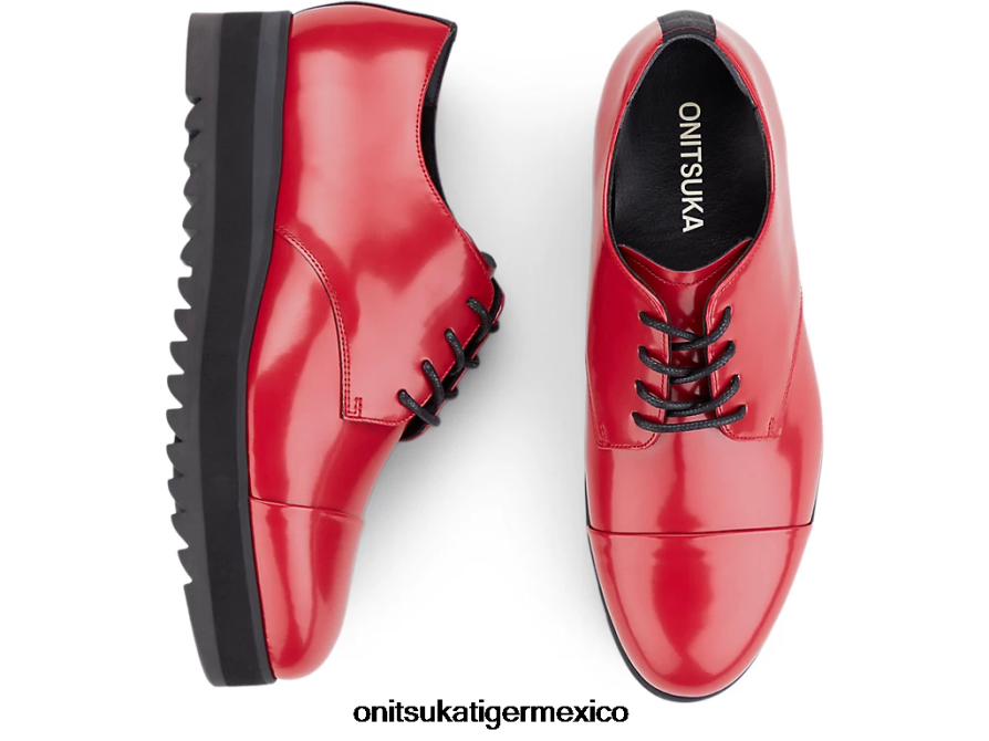 Onitsuka Tiger zapatos 4P8D6N548 rojo remolacha mujer derby