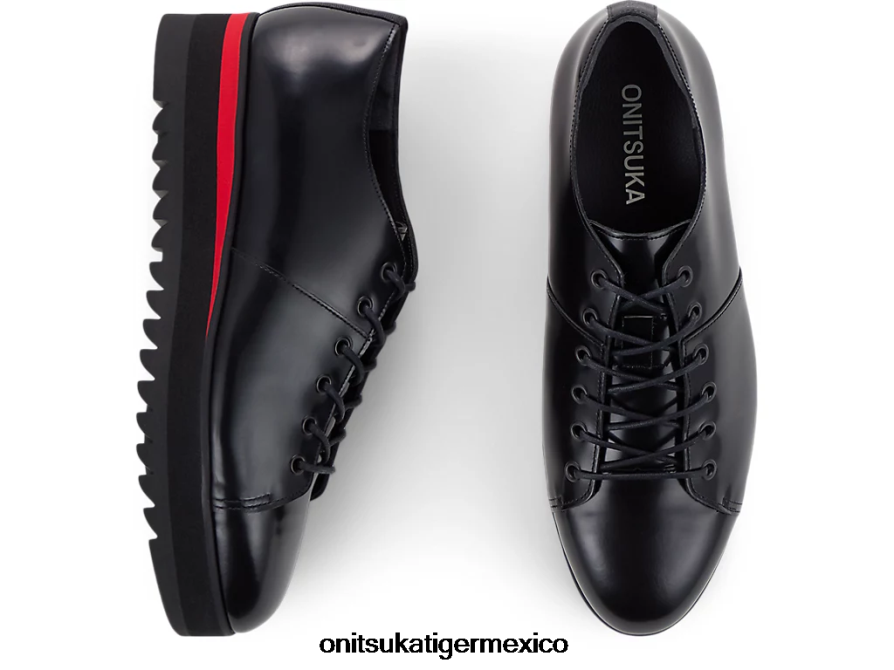 Onitsuka Tiger zapatos 4P8D6N555 negro/rojo clásico mujer cordones
