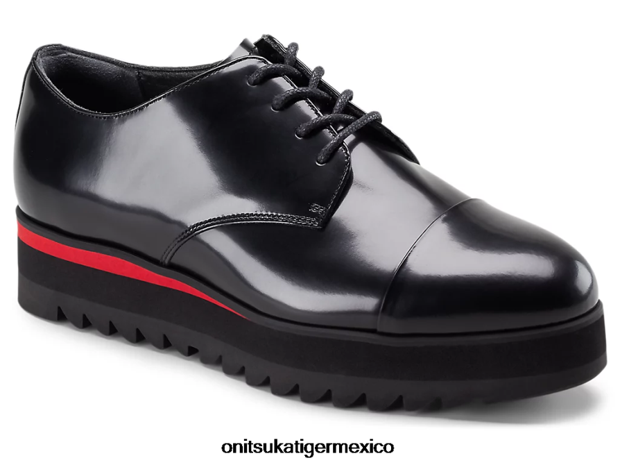 Onitsuka Tiger zapatos 4P8D6N556 negro/rojo clásico mujer derby