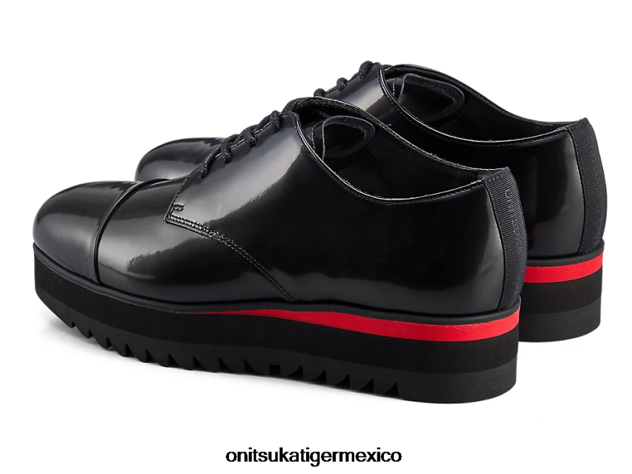 Onitsuka Tiger zapatos 4P8D6N556 negro/rojo clásico mujer derby