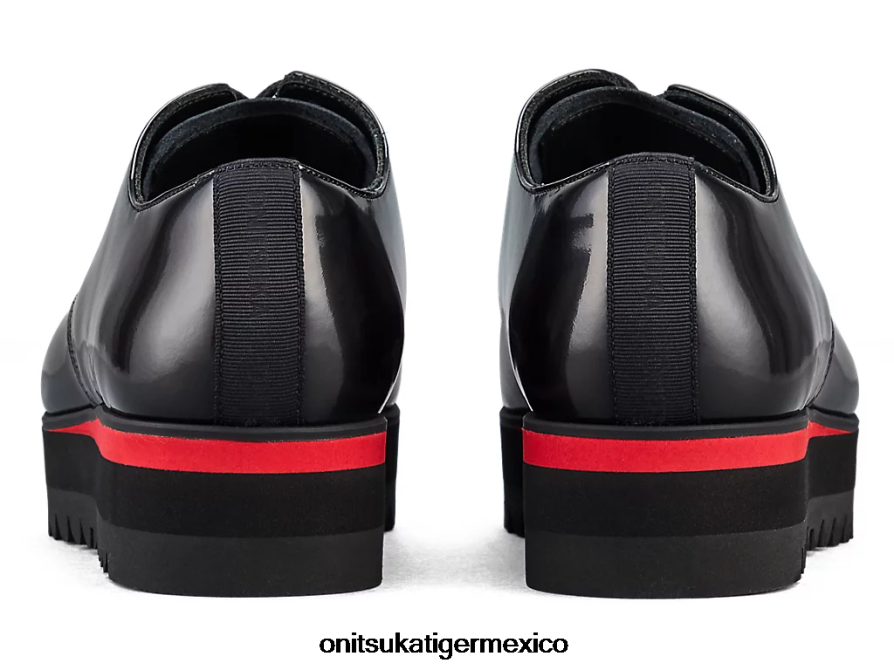 Onitsuka Tiger zapatos 4P8D6N556 negro/rojo clásico mujer derby