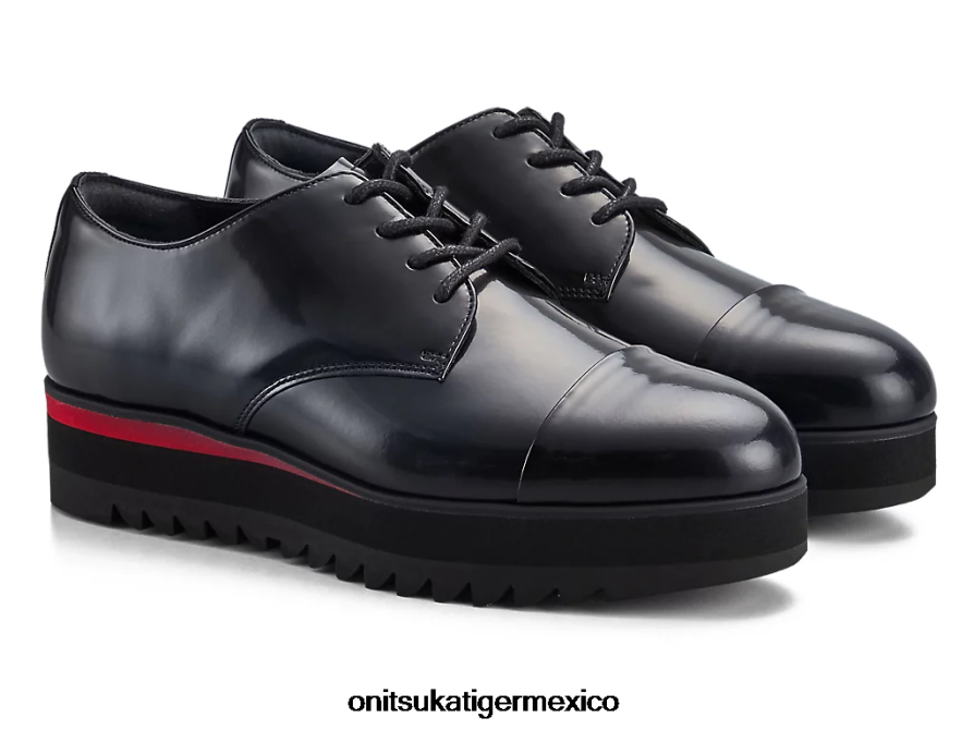 Onitsuka Tiger zapatos 4P8D6N556 negro/rojo clásico mujer derby