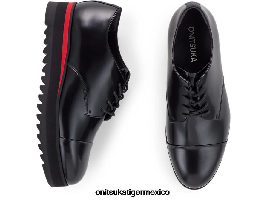 Onitsuka Tiger zapatos 4P8D6N556 negro/rojo clásico mujer derby