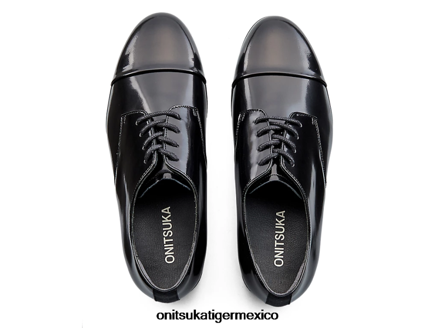 Onitsuka Tiger zapatos 4P8D6N560 negro brillante mujer derby