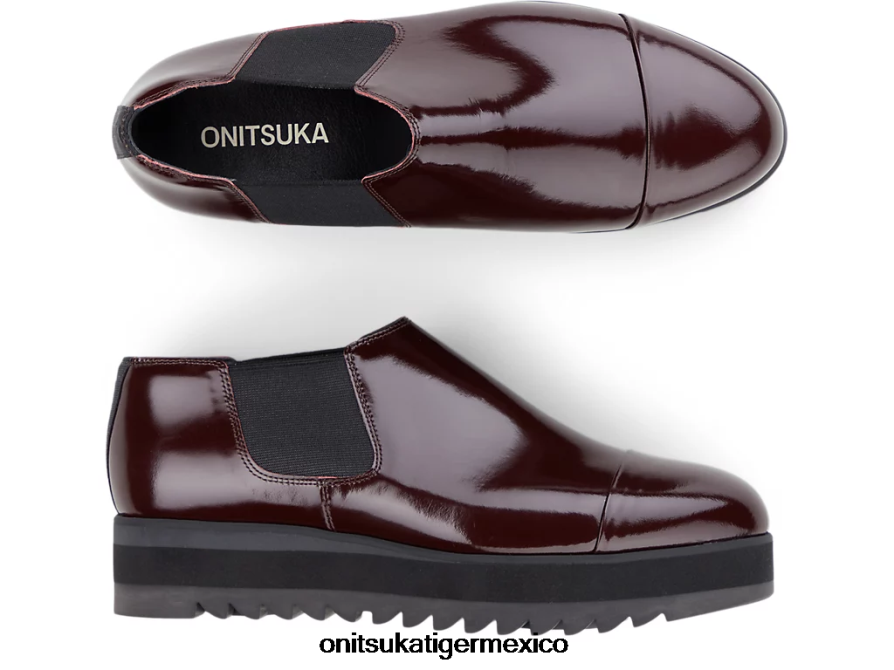 Onitsuka Tiger zapatos 4P8D6N564 borgoña mujer bota lateral gore lo