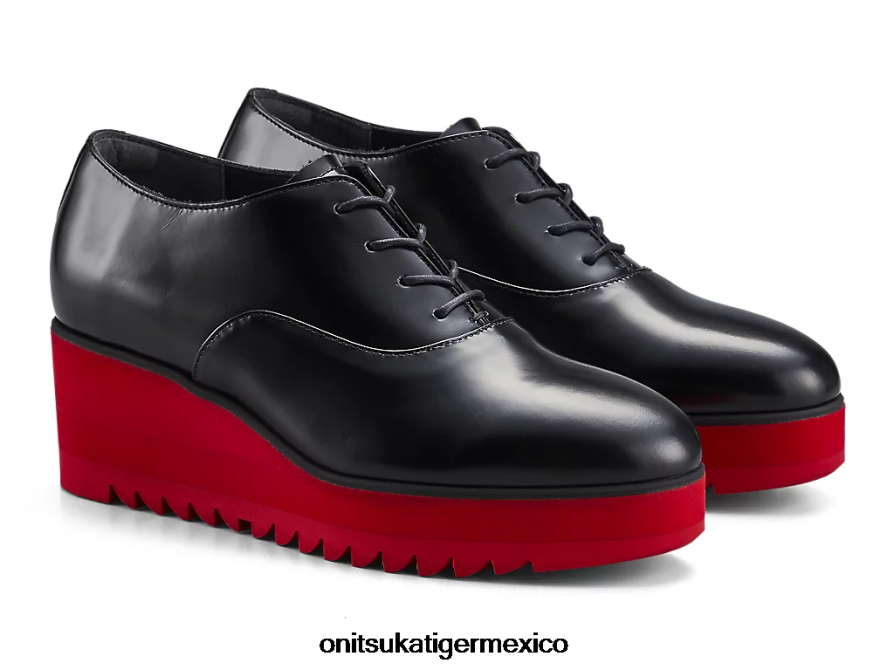 Onitsuka Tiger zapatos 4P8D6N576 negro/rojo clásico mujer cuña-o