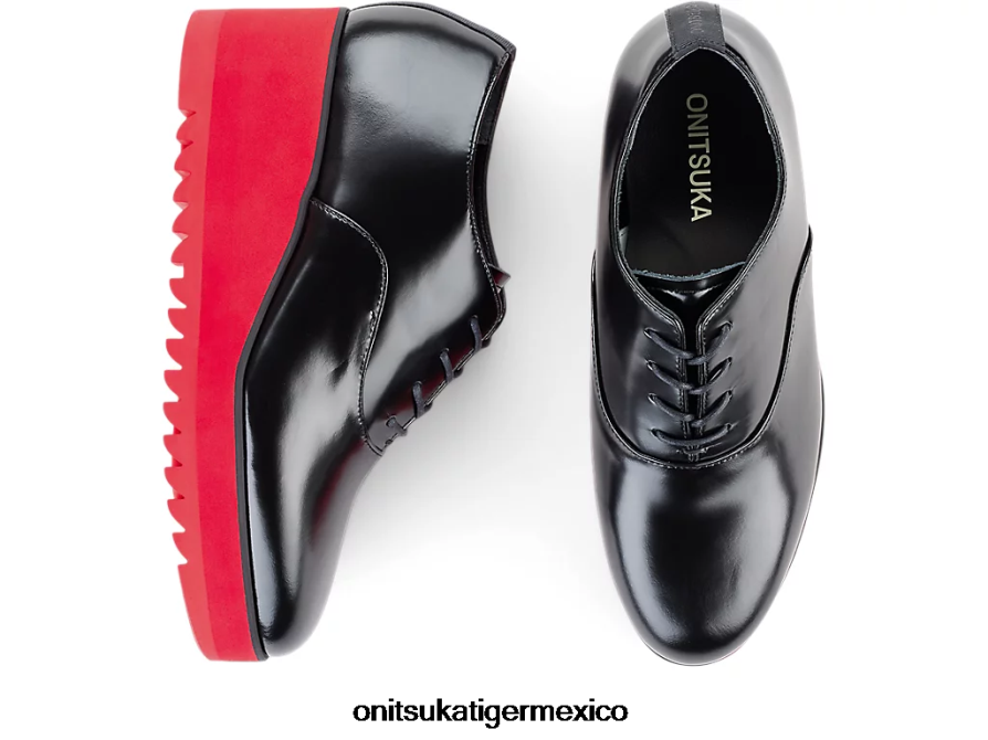 Onitsuka Tiger zapatos 4P8D6N576 negro/rojo clásico mujer cuña-o