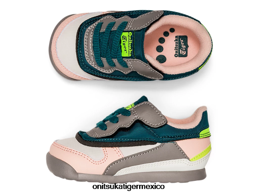 Onitsuka Tiger zapatos 4P8D6N620 pino aterciopelado/brisa niños corredor de mezcla