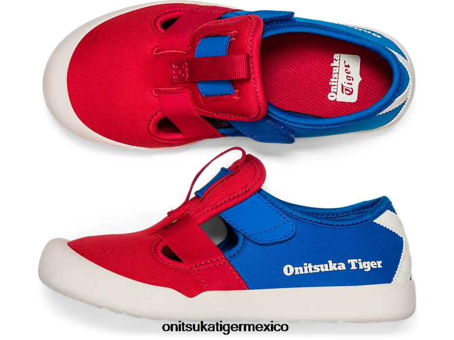 Onitsuka Tiger zapatos 4P8D6N642 rojo clásico/azul directorio niños sandalia méxico 66