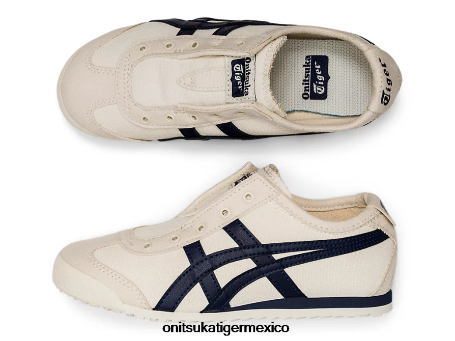 Onitsuka Tiger zapatos 4P8D6N644 abedul/medianoche niños México 66 sin cordones