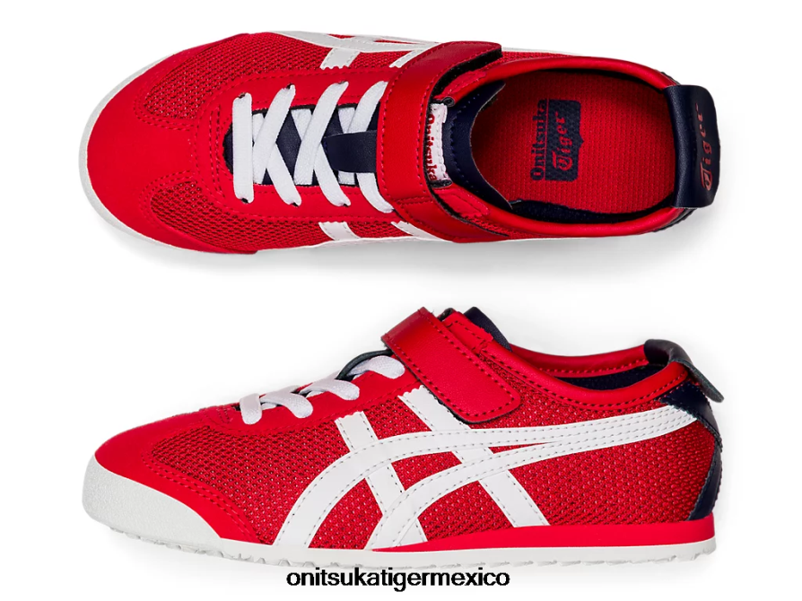 Onitsuka Tiger zapatos 4P8D6N645 clásico rojo/blanco niños México 66