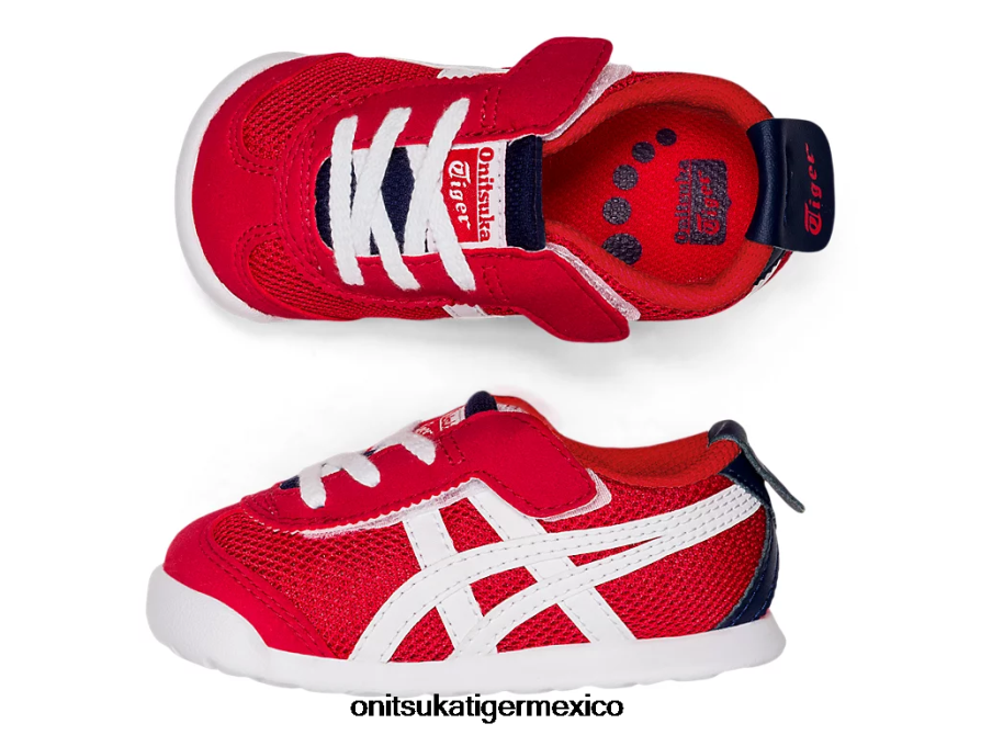 Onitsuka Tiger zapatos 4P8D6N650 clásico rojo/blanco niños México 66