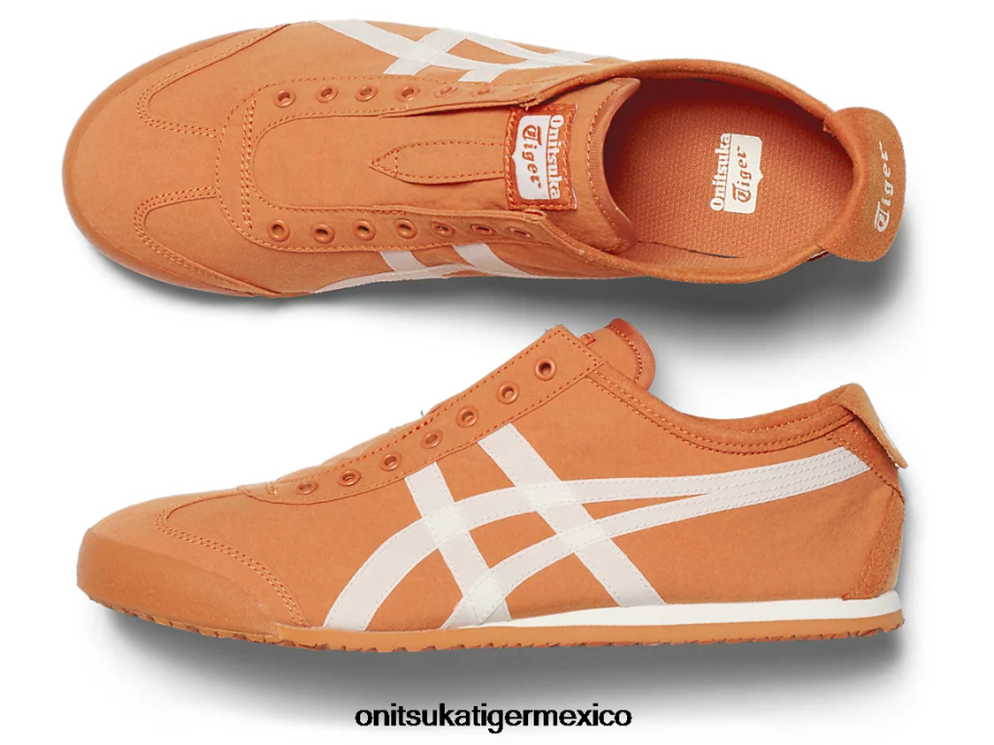 Onitsuka Tiger zapatos 4P8D6N8 naranja óxido/crema unisexo México 66 sin cordones