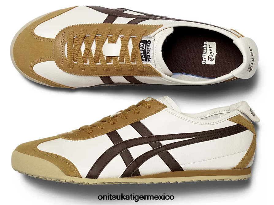 Onitsuka Tiger zapatos 4P8D6N88 crema/marrón regaliz unisexo México 66