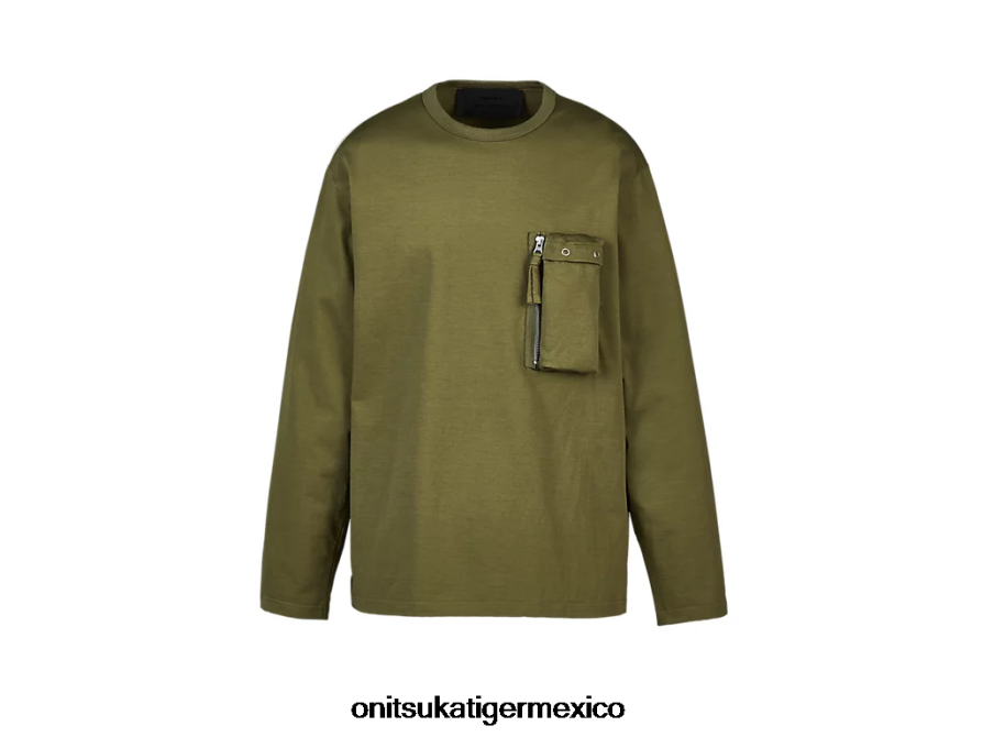 Onitsuka Tiger ropa 4P8D6N375 caqui hombres es camiseta