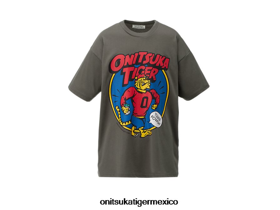 Onitsuka Tiger ropa 4P8D6N423 gris oscuro hombres camiseta gráfica