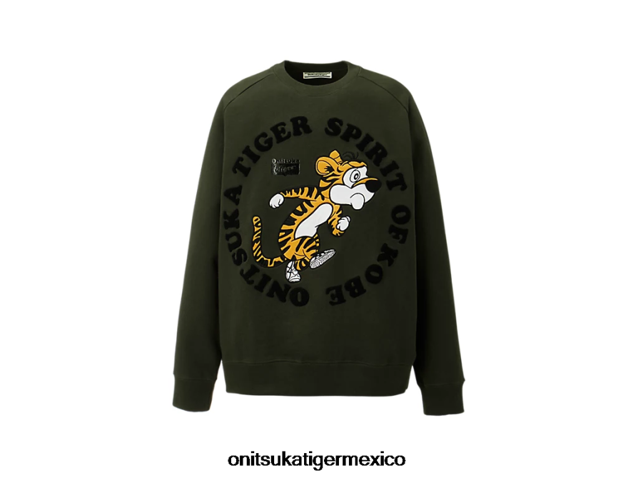 Onitsuka Tiger ropa 4P8D6N450 caqui hombres sudadera