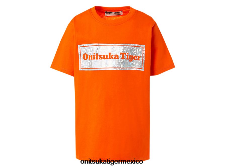 Onitsuka Tiger ropa 4P8D6N671 habanero niños camiseta gráfica