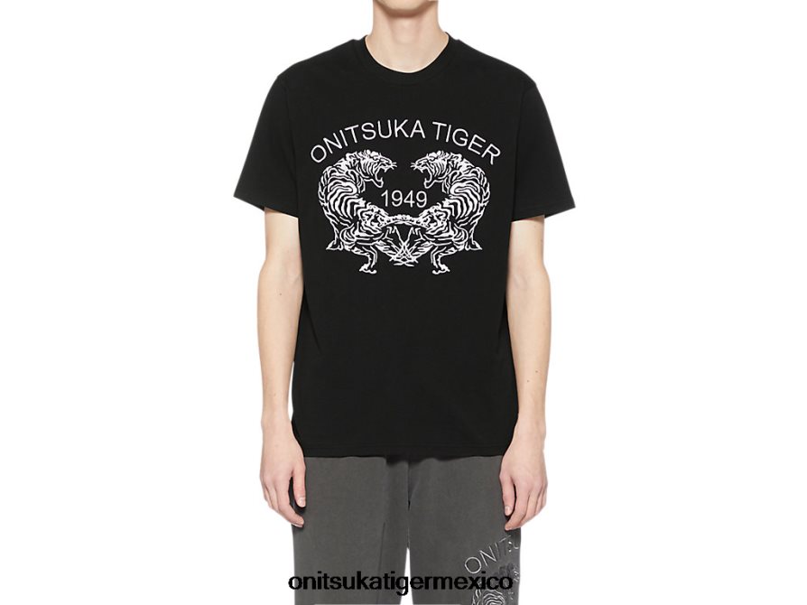 Onitsuka Tiger ropa 4P8D6N386 negro unisexo camiseta gráfica