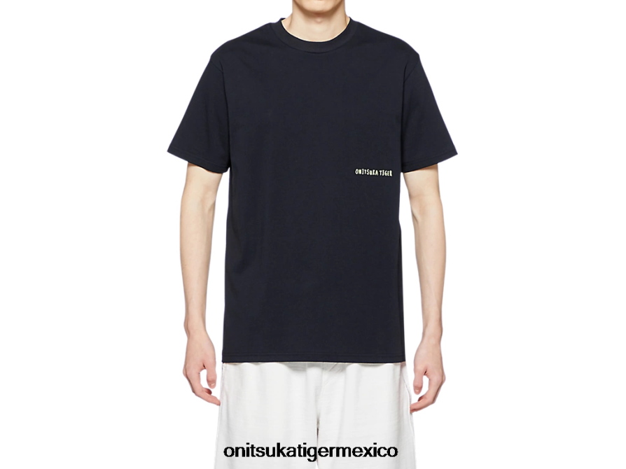 Onitsuka Tiger ropa 4P8D6N387 negro unisexo camiseta gráfica