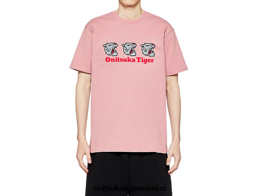 Onitsuka Tiger ropa 4P8D6N391 Rosa claro unisexo camiseta gráfica