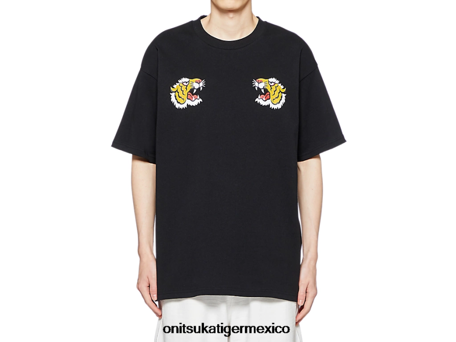Onitsuka Tiger ropa 4P8D6N400 negro unisexo camiseta gráfica